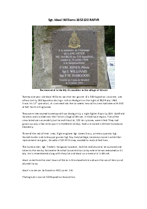 A preview of a PDF biography for Williams, Idwal